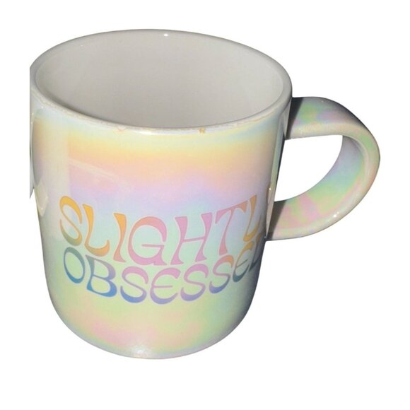 Room Essentials Stoneware Mugs 12 Oz Slightly Obsessed & Lowkey Thriving Iridesc - Picture 2 of 7